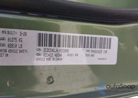 2020 Dodge Charger Scat Pack Rwd из США, поврежденный, VIN 2C3CDXGJ0LH153491